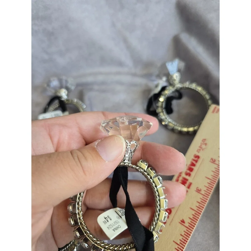 6 Pier 1 Engagement Ring Style Christmas Ornament Diamond Like Design Flaws